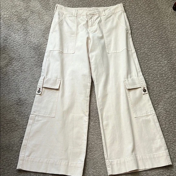 Anthropologie Pilcro Mid-rise Wide-leg cargo pants - Picture 2 of 9
